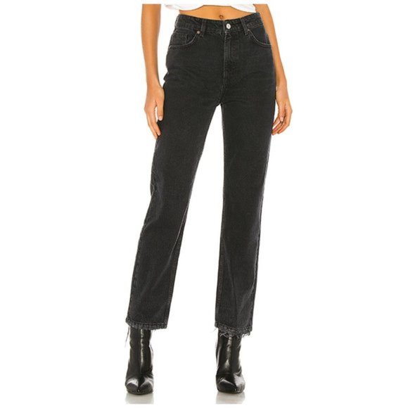 Free People Denim - NEW Free People Dakota Black Straight Leg Jean